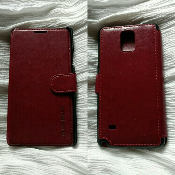 Wine red wallet case Galaxy Note 4