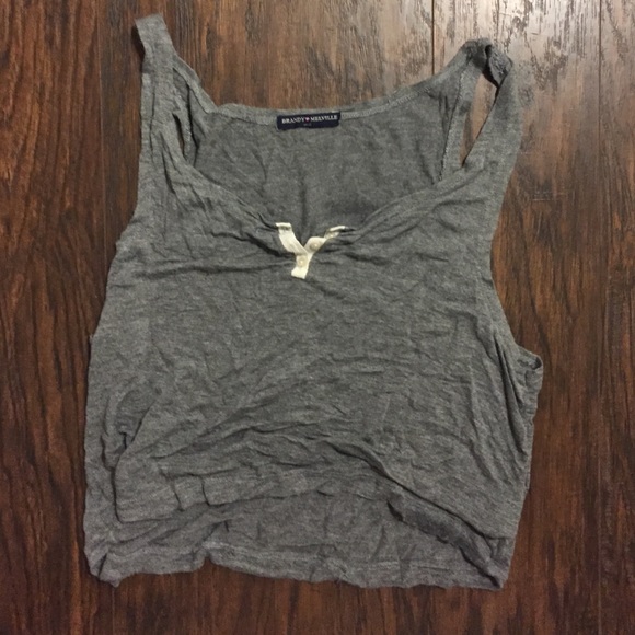 Grey crop top brandy Melville