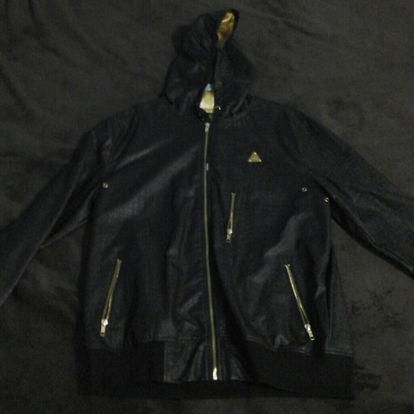 Leather snake skin hoody