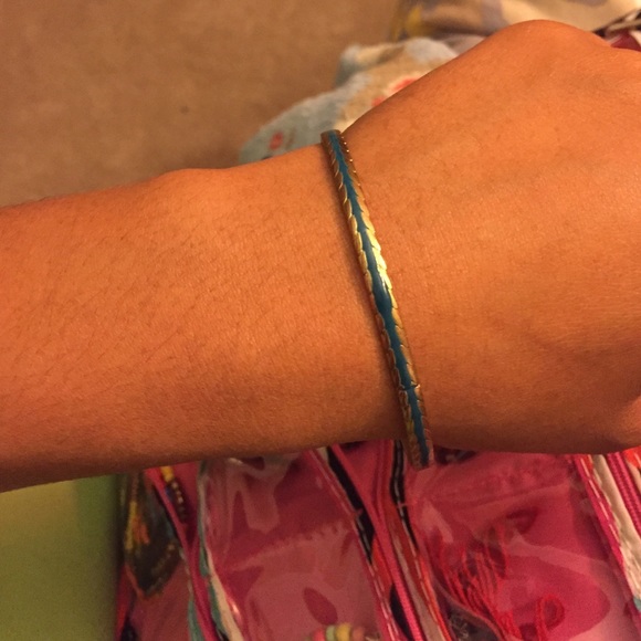 Blue Feathered Bangle