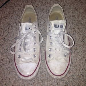 white low-top converse