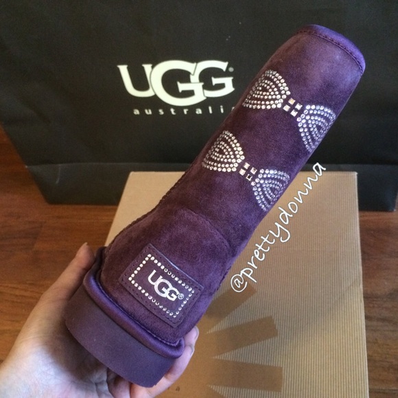 UGG Shoes - Ugg Swarovski Crystal Bow boots 9 NEW