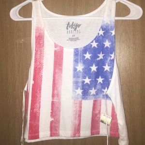 American flag tank top