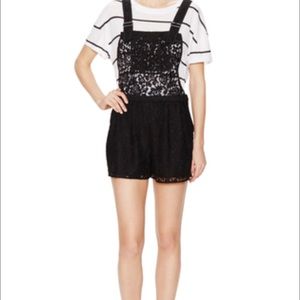 Lace short overall