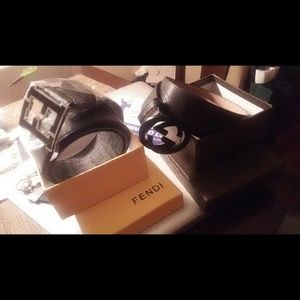 Fendi & gucci belt