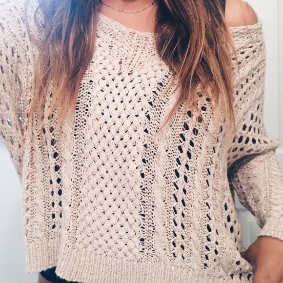 Slouchy off the shoulder sweater