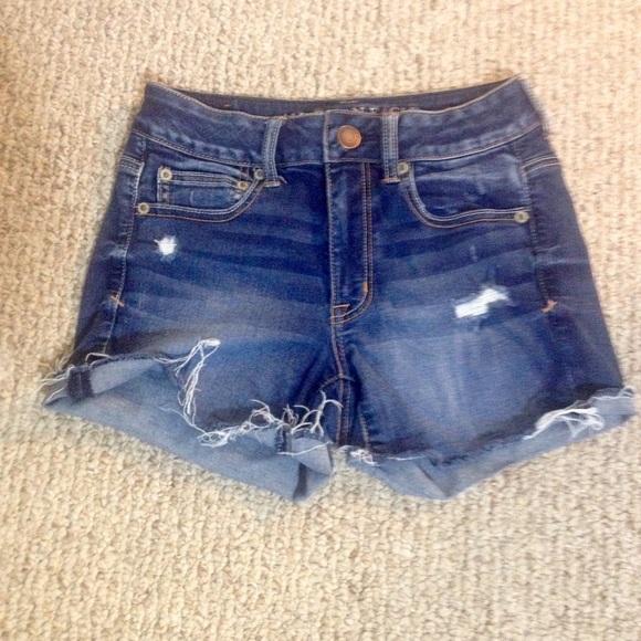 High Waisted denim shorts (size 2)