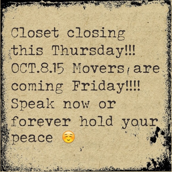 Closing my closet this week!