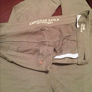 Army green American eagle Jeggings