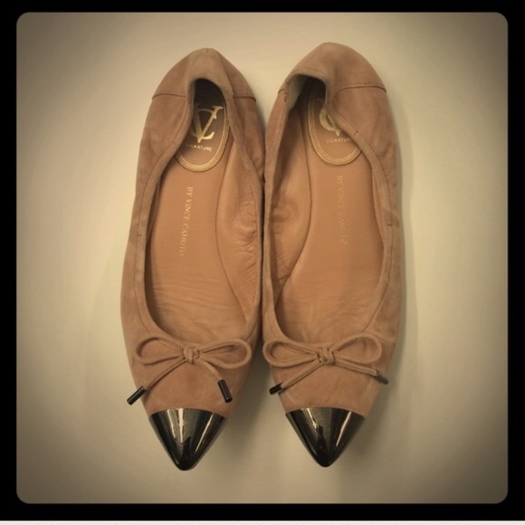 Soft suede pointed toe ballet with metal tip - Picture 4 of 7