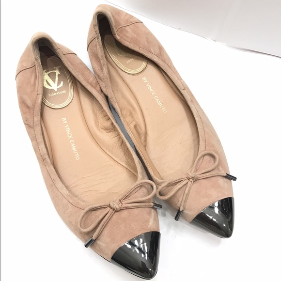 Soft suede pointed toe ballet with metal tip - Picture 6 of 7