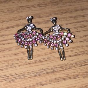 Betsey Johnson Ballerina Princess Crystal Earrings