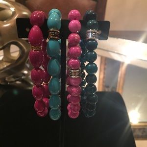 Beaded fashion bracelet set