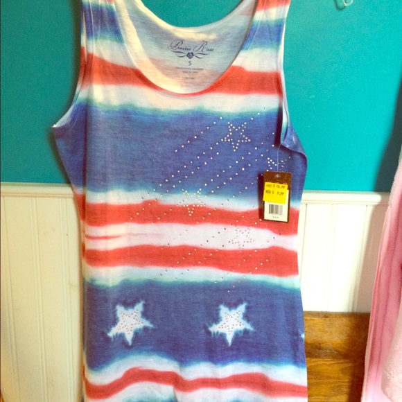 Red white and blue tank top