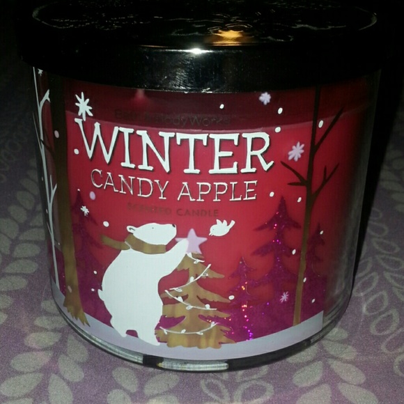 BBW 3 wick  jar candle--Winter Candy Apple