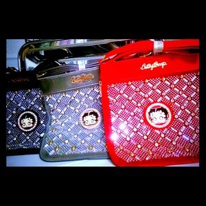 SOLD! Betty Boop Rhinestone Embroidery Body Tote