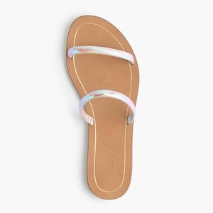 J Crew Isla iridescent sandals