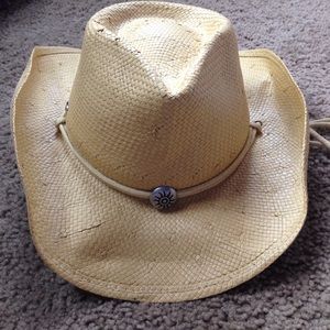 Straw cowboy hat.