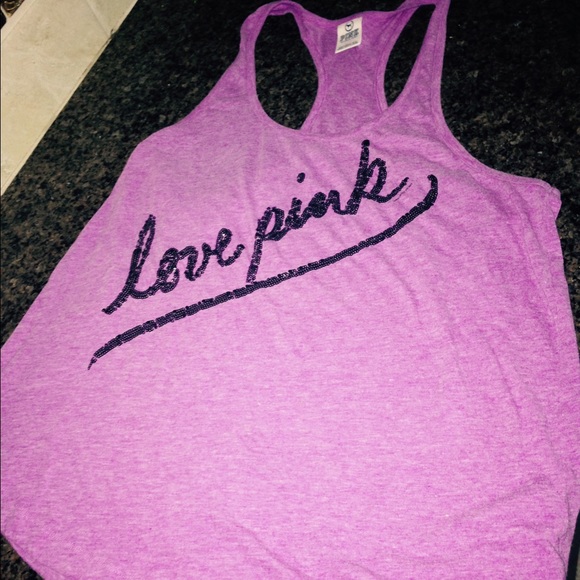 medium Victoria secret. PINK bling tank top - Picture 1 of 3