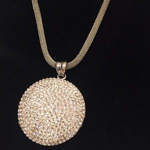 Bling domed pendant and necklace
