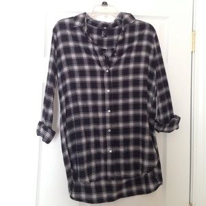 Black and White Flannel/Plaid (Size 8)