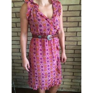 Rebecca Taylor silk dress in a pink floral print.
