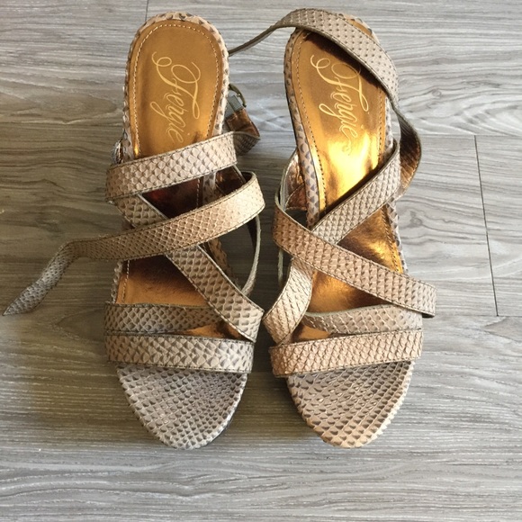 Fergie Strappy Wedges (size 10)