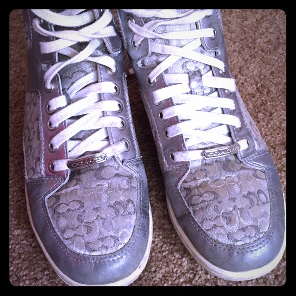 High top Coach shoes