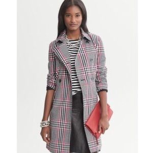 Banana Republic Plaid Trench Coat