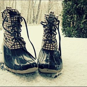 Plaid Sperry Duck Boots