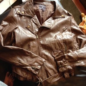 Faux leather jacket