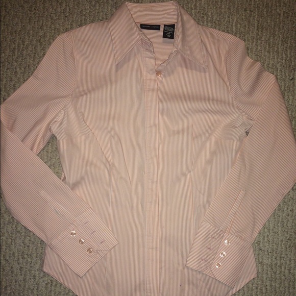 Pink and white stripe button down shirt - Picture 1 of 4