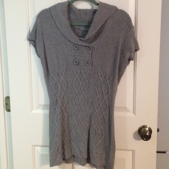Gray Long Sweater Dress