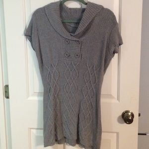 Gray Long Sweater Dress