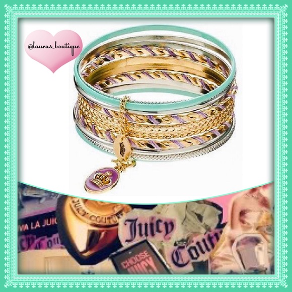 Juicy Couture Jewelry - {Juicy Couture} Multi Bangles w/Purple Crown