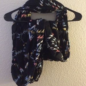 Circle scarf with tribal pattern