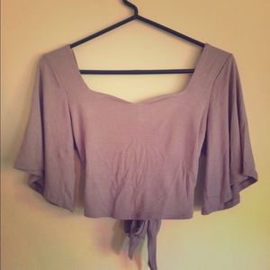 Lulu's cropped tie back top
