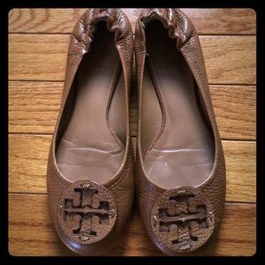 Tory Burch Tumbled Leather Flats