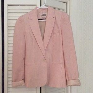 Pink and White Striped Forever 21 Blaxer