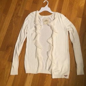 Hollister White Cardigan