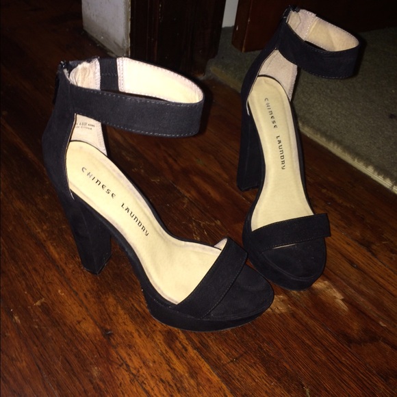 Black Chinese laundry heels