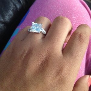 14K CZ engagement ring