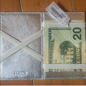 J. Crew Silver Sparkle Magic Wallet