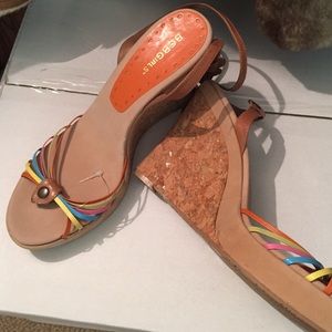 BCBGirls cork wedges, never worn.