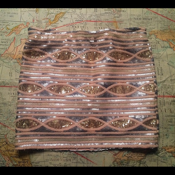 Blush Aztec Sequin Skirt