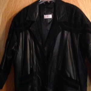Leather coat