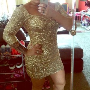Forever 21 Gold Sequin dress