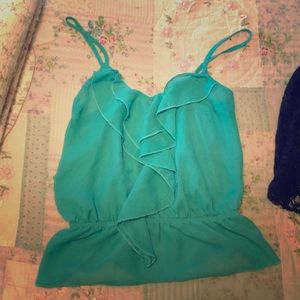 Teal sheer tank