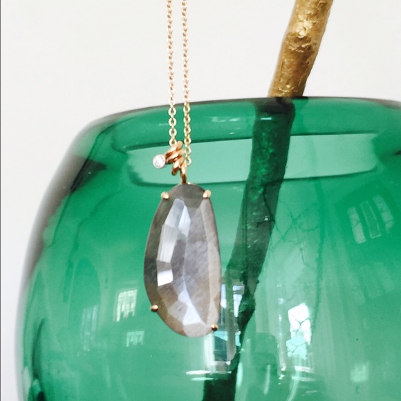 Jamie Joseph Gray Moonstone and Diamond Necklace - Picture 2 of 3