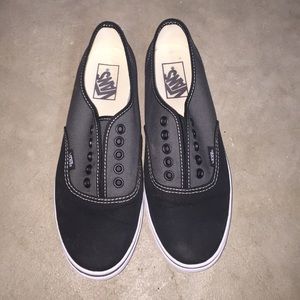 Grey and Black Vans